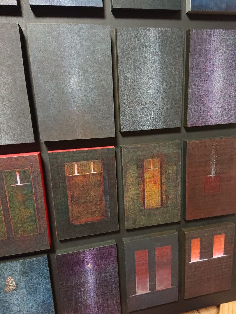 日本画家堤進の平面ポップアート 作品 。ミクストメディア。蝶と棺