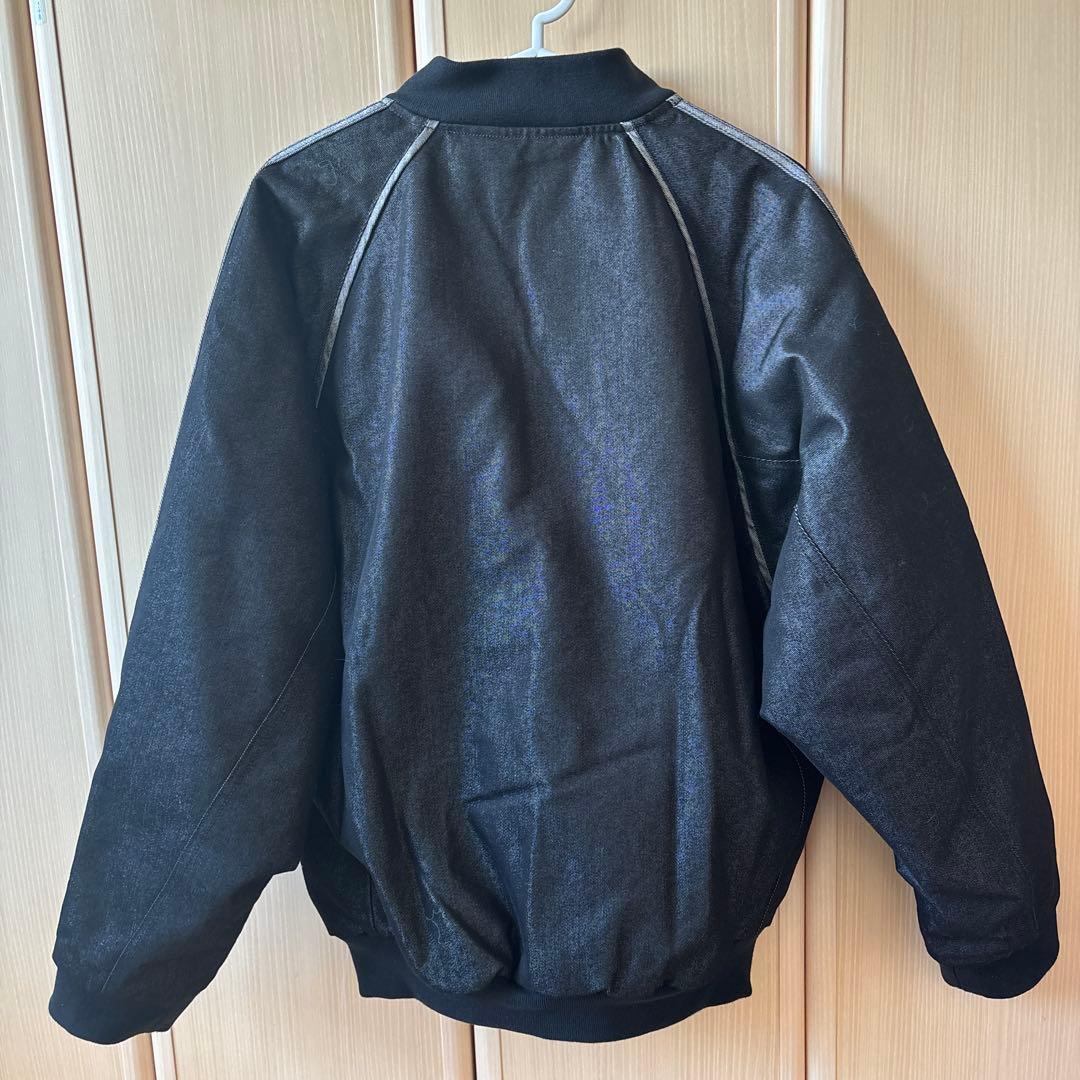 adidas ストライプジャケット M ブラック