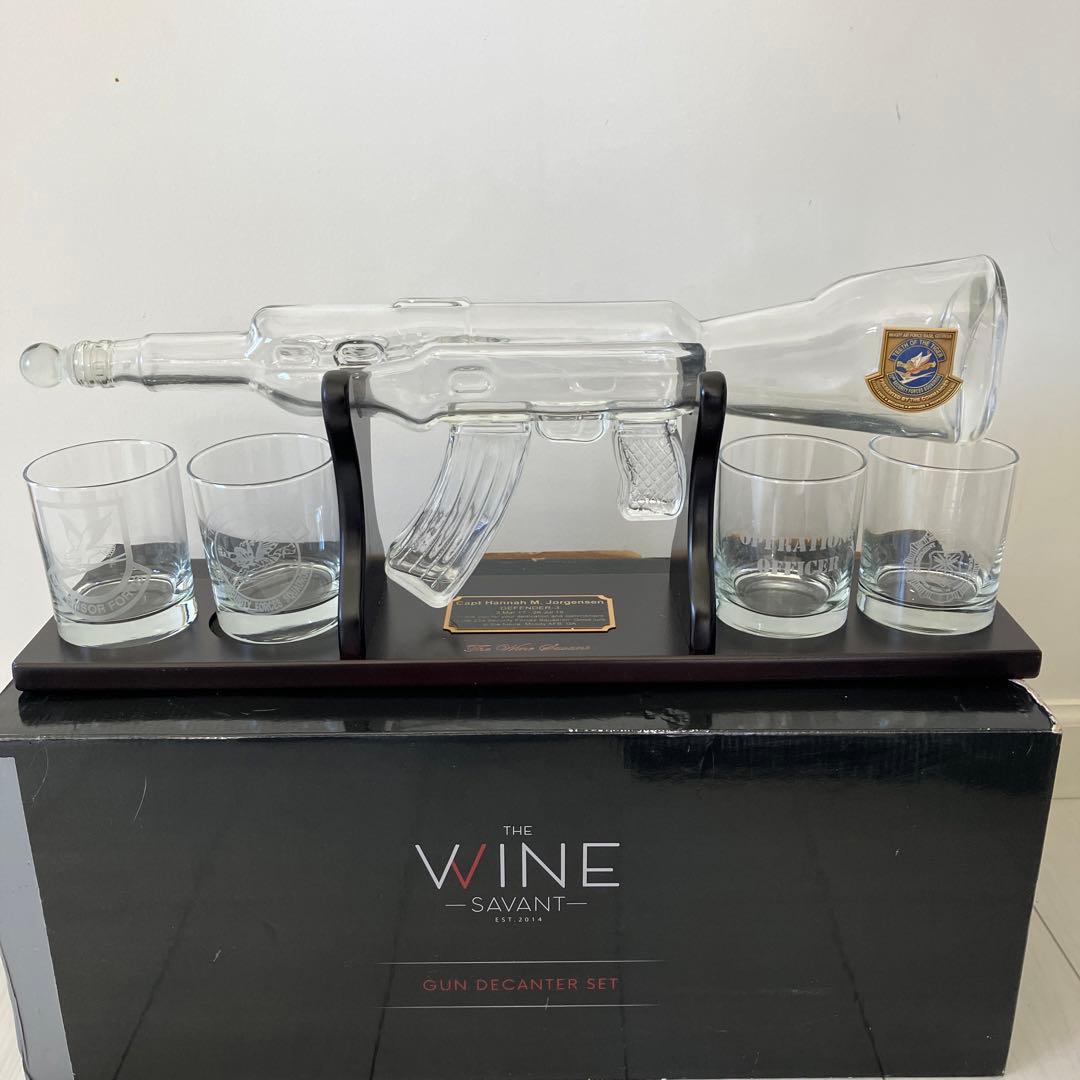 [最終値下げ‼️]The Wine Savant ガン大型ウイスキーデカンタセット