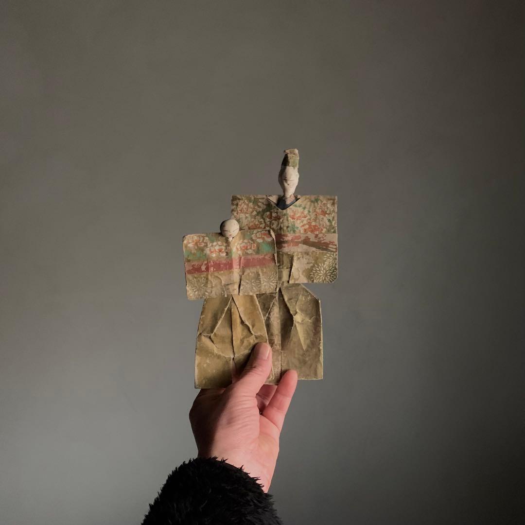 古い 紙雛 No.3 江戸時代 古美術 古道具 アンティーク 雛人形