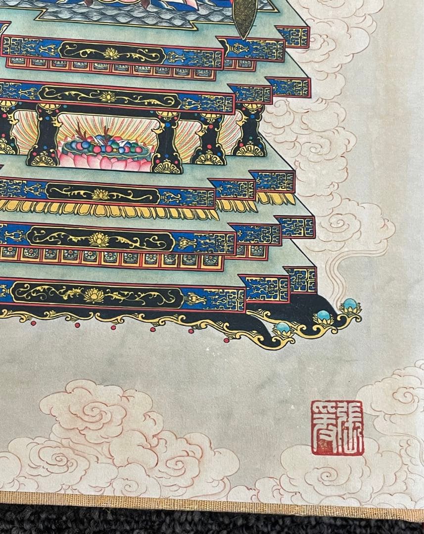 中国古美術・中国名家張大千氏　如来仏像水彩画8枚・板画絵画・書道・民国珍蔵絵画