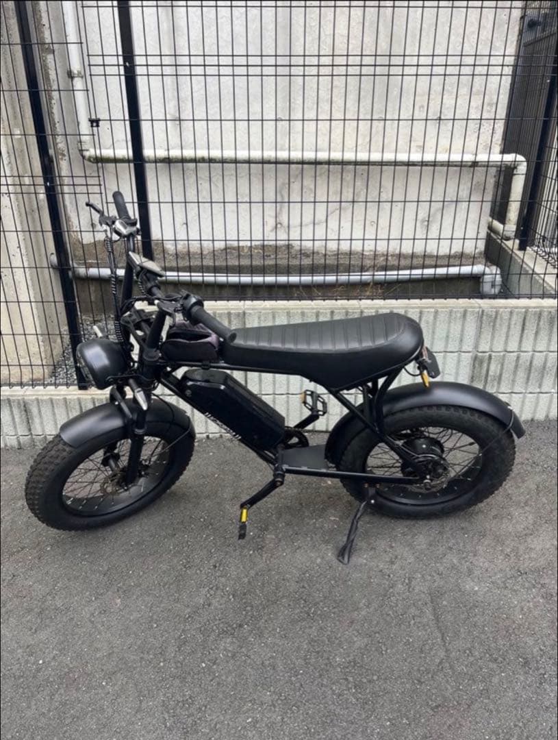 電動アシスト自転車 ブラック 太タイヤ