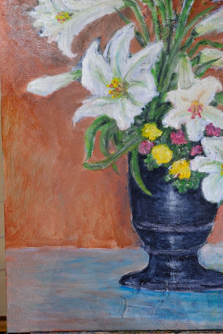 百合　油絵　F30号