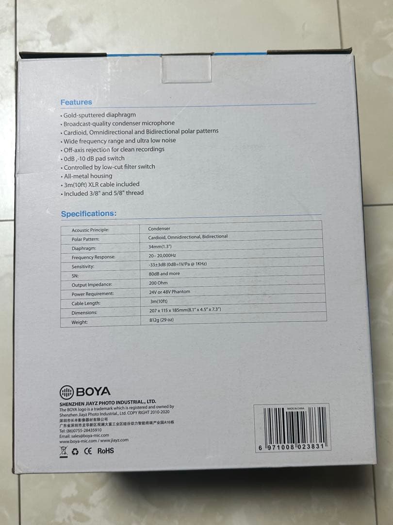 BOYA BY-M1000 コンデンサーマイク