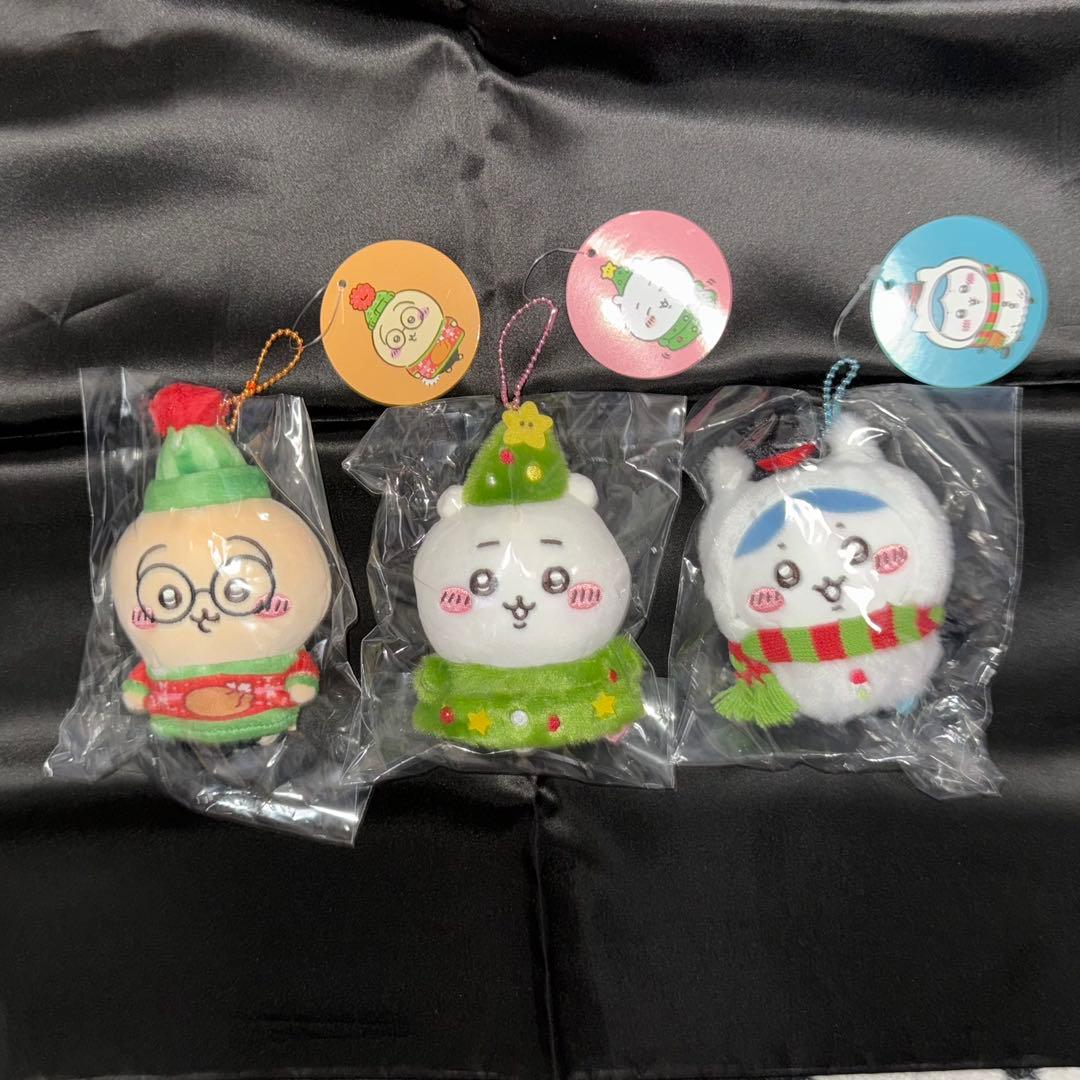 ②ちいかわ ハッピーホリデーなマスコット ぬいぐるみ ハチワレ うさぎクリスマス