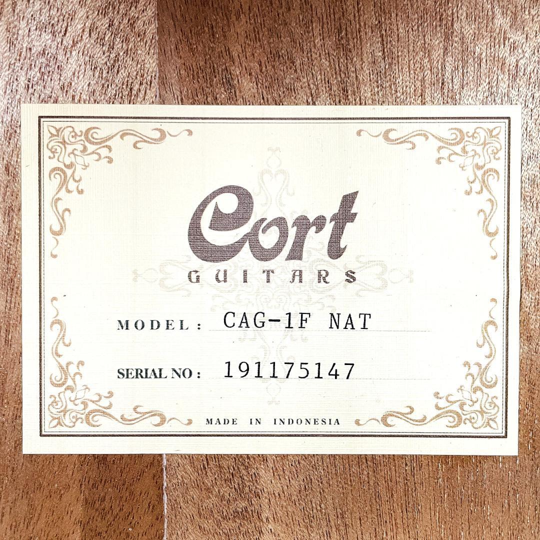 Cort CAG-1F NAT 単板風サウンド 小ぶりボディ 弦高低め【整備品】