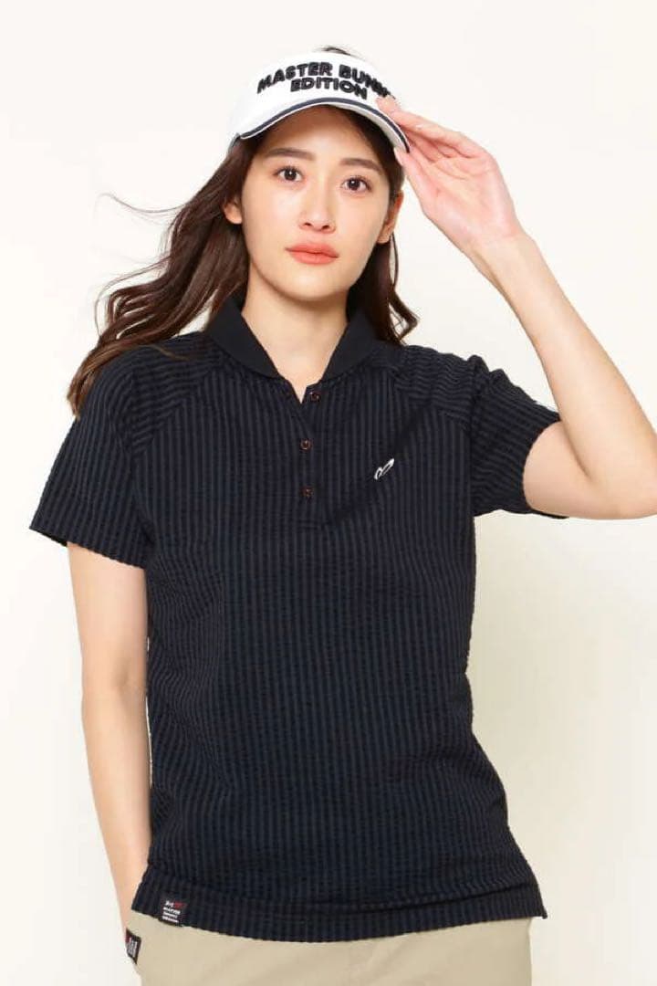 Sサイズ　新品17600円　マスターバニー　サッカー地　ポロシャツ　黒