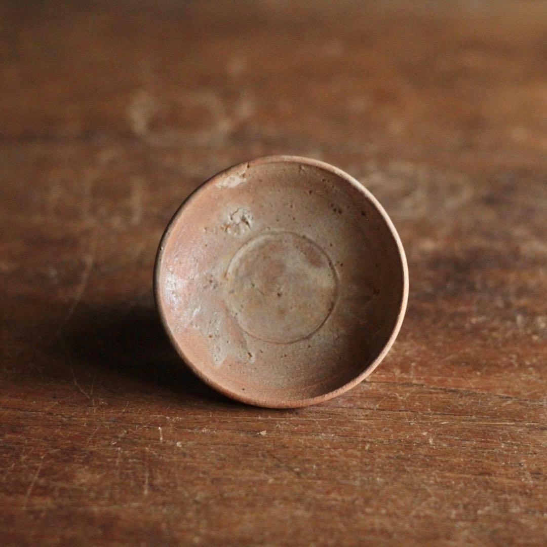 赤あがり 李朝 平盃 朝鮮美術 古美術 古道具 アンティーク 盃 ぐい呑み