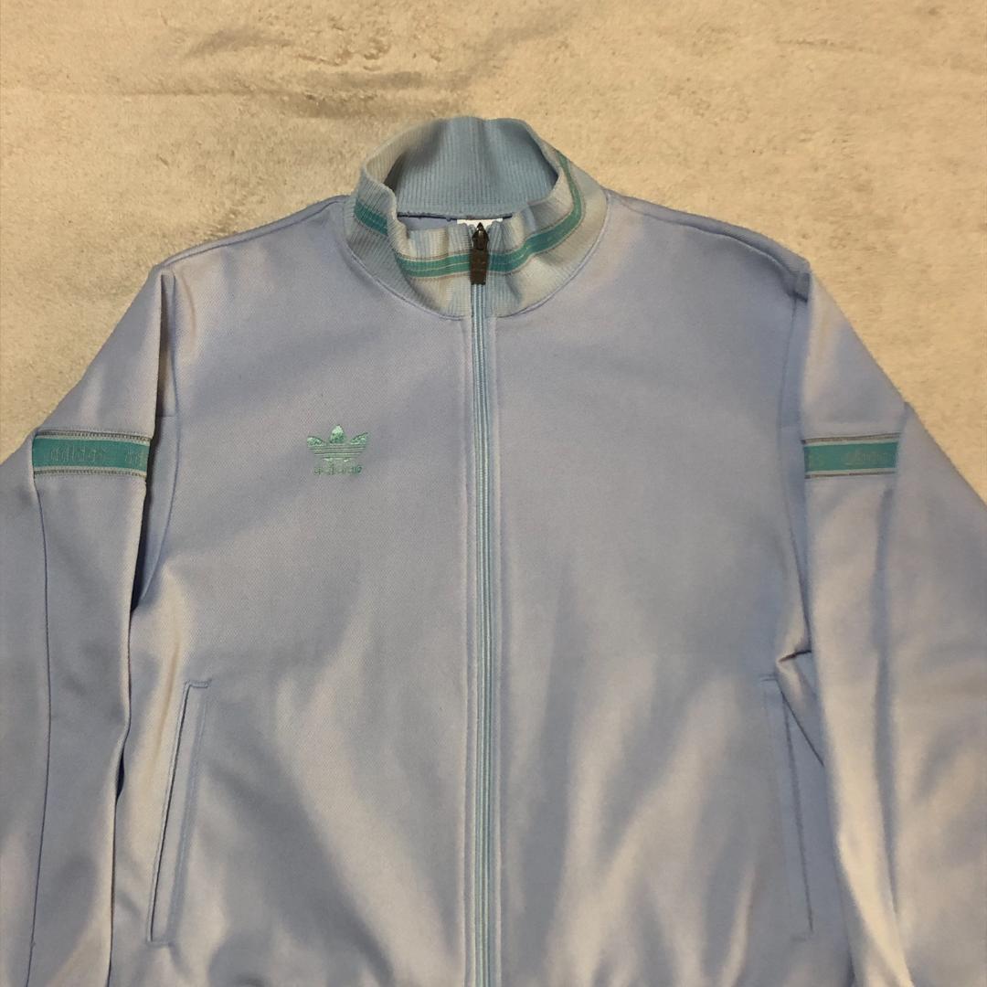 90年代 デサント製 アディダス トラックジャケット トレフォイルロゴ刺繍 S