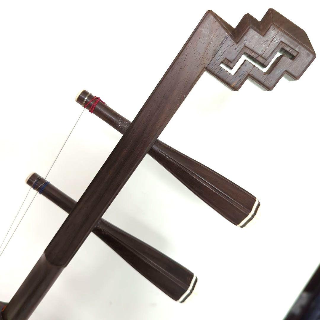 胡涵柔製作 未使用 最上級明清老紅木 回紋頭二胡7