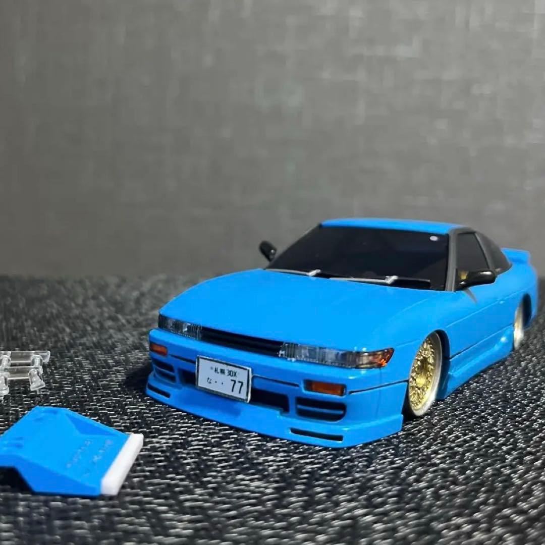 ミニッツシルエイティ　ライトブルー　　　フルエアロ　Rグリル　角目