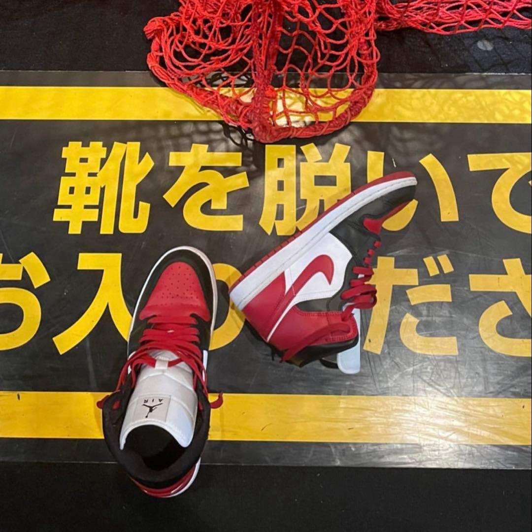 [極美品]Nike Air Jordan 1 Mid Bred Toe