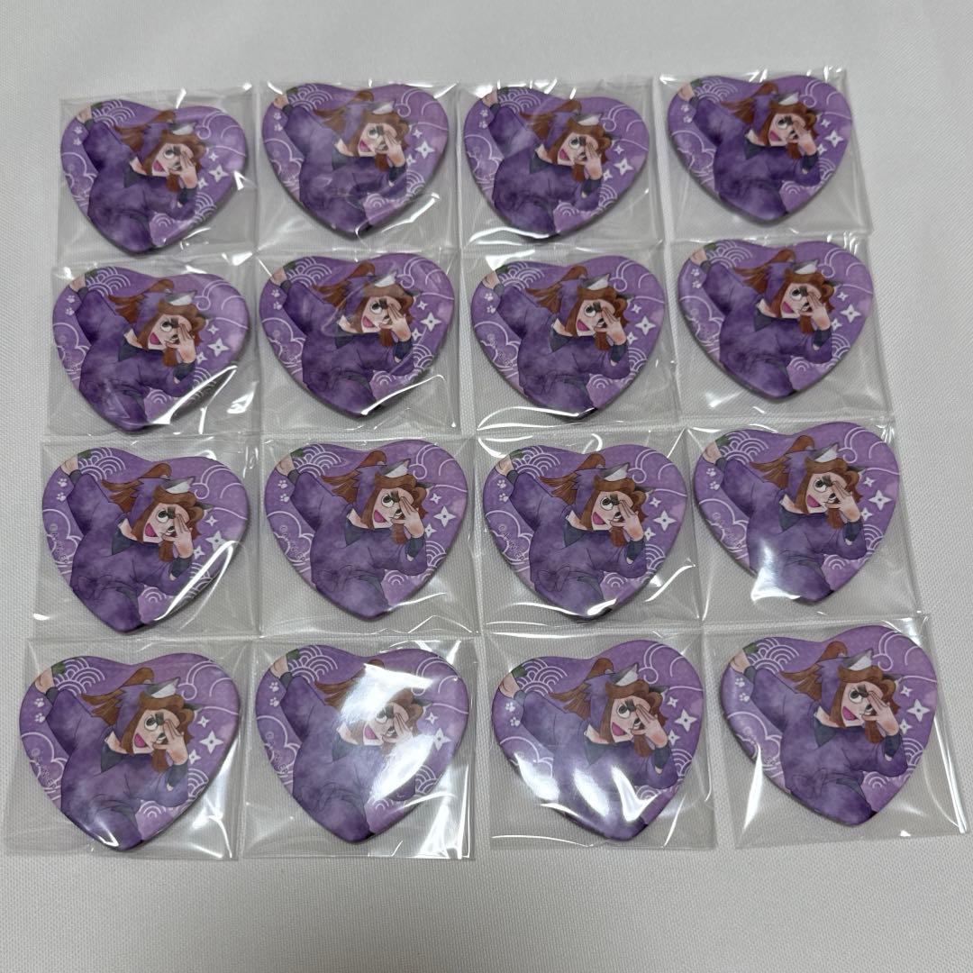 忍たま乱太郎　平滝夜叉丸　ハート缶バッジ　16個