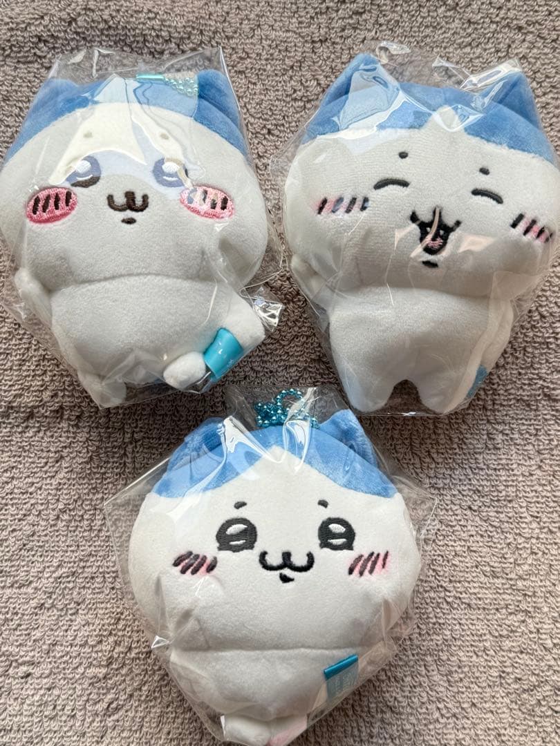 【ちいかわ】ハチワレのスポーツ刈り＆ムン顔＆生え変わりマスコット 3点セット