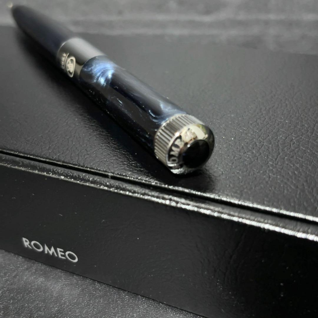 新品未使用 ROMEO No.3 五大陸 別注ボールペン ネイビーブルー ロメオ