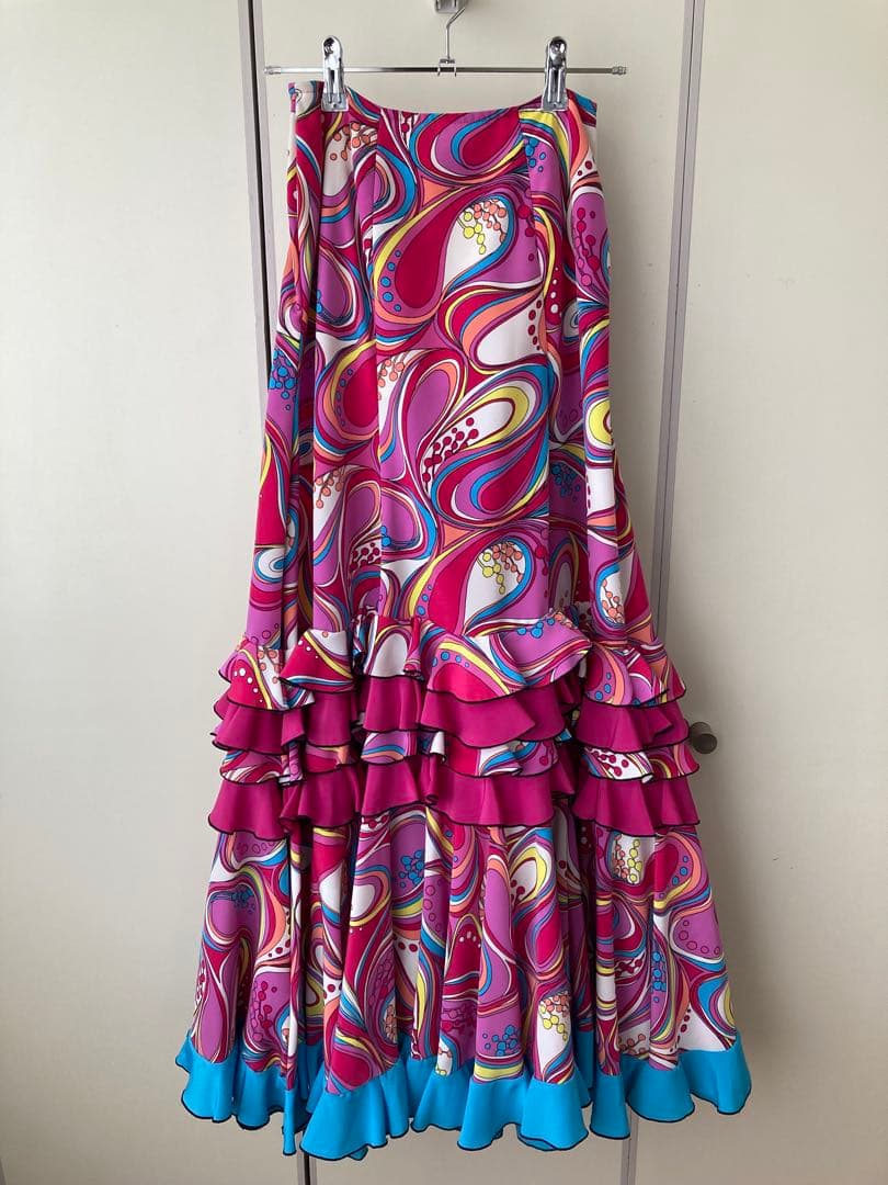 フラメンコ衣装　ファルダ　ピンク