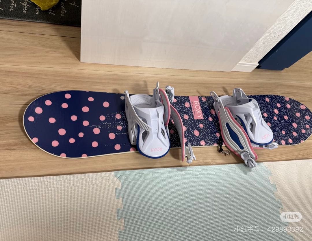 ROXY スノーボード 水玉模様 ネイビー/ピンク