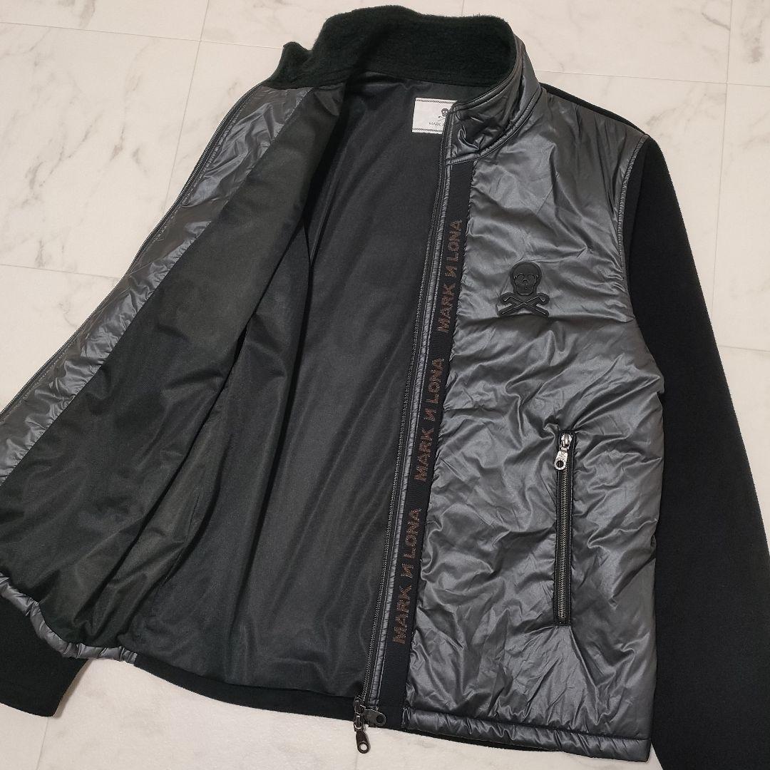 MARK&LONA　ハイブリッドダウンジャケット　スカルロゴ　ジップ　サイズ50
