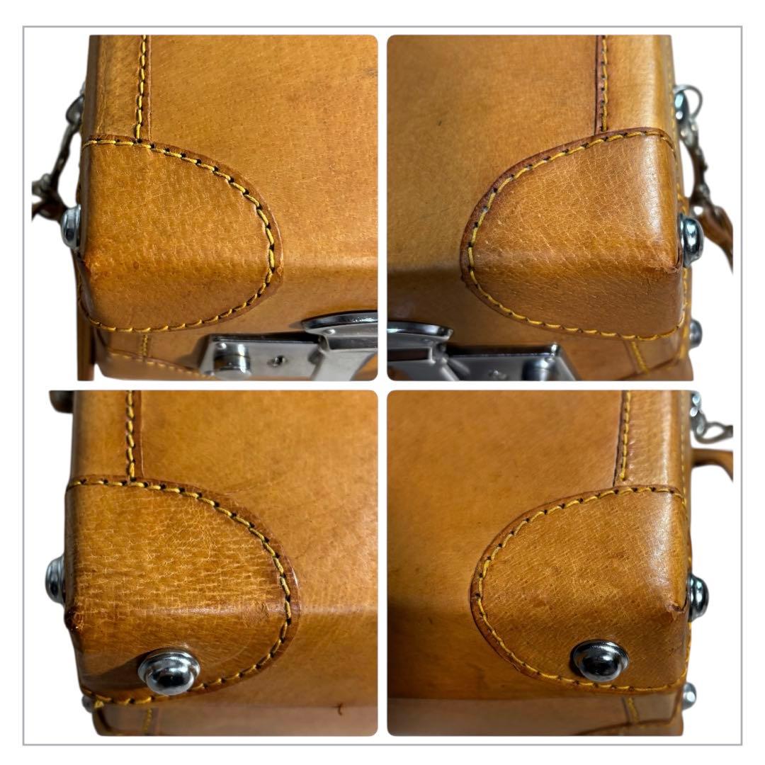 希少 アンティーク トランクケース 革製 鞄 小さいかばん 手持ち ミニトランク