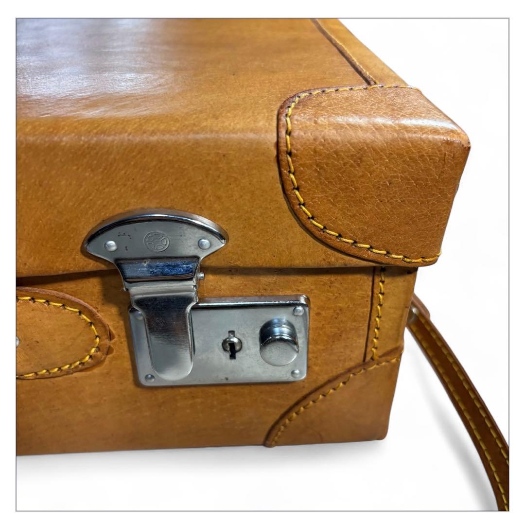 希少 アンティーク トランクケース 革製 鞄 小さいかばん 手持ち ミニトランク