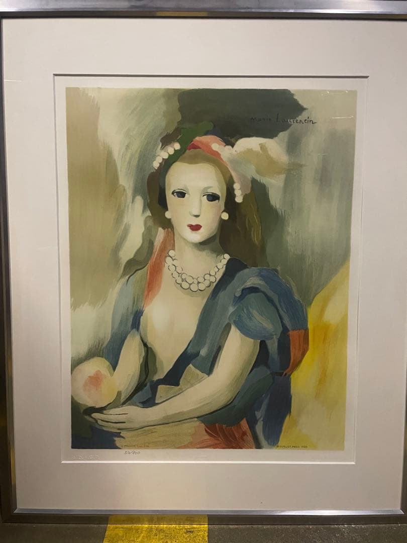 マリー•ローランサン　リトグラフ　作品名　婦人　エディション50/100