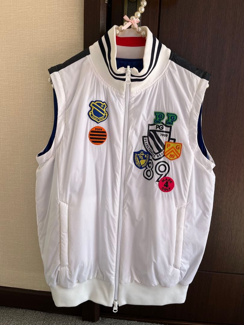 パーリーゲイツ　中綿ナイロンジャケット　リバーシブル　ベスト　4way ♪