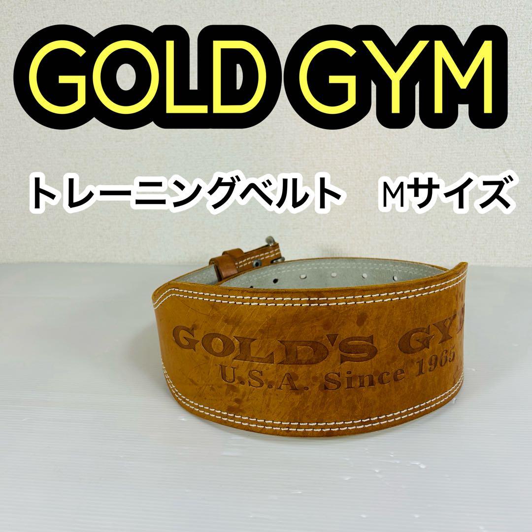 GOLD GYM ゴールドジム プロレザーベルト Mサイズ USA刻印