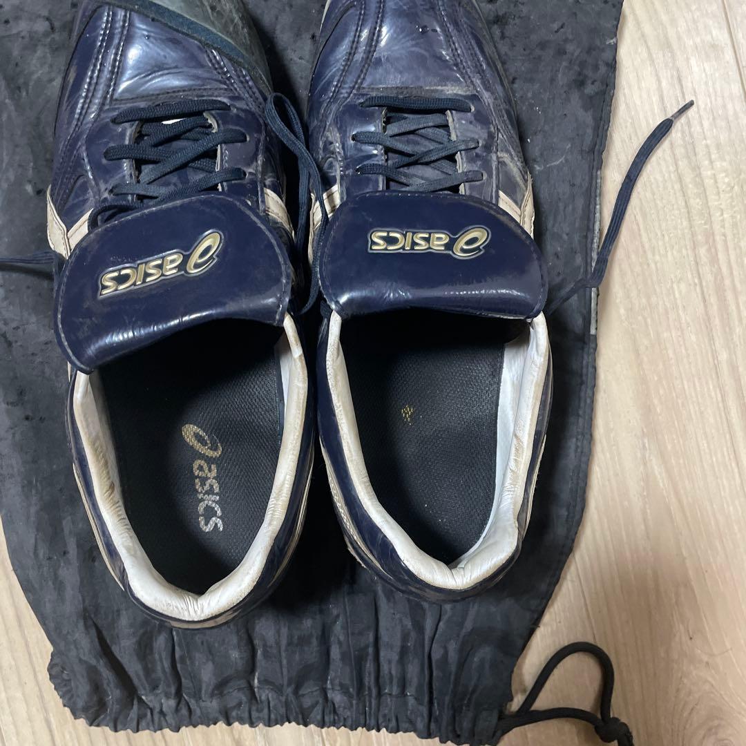 ASICS スパイクシューズ ネイビー/ホワイト