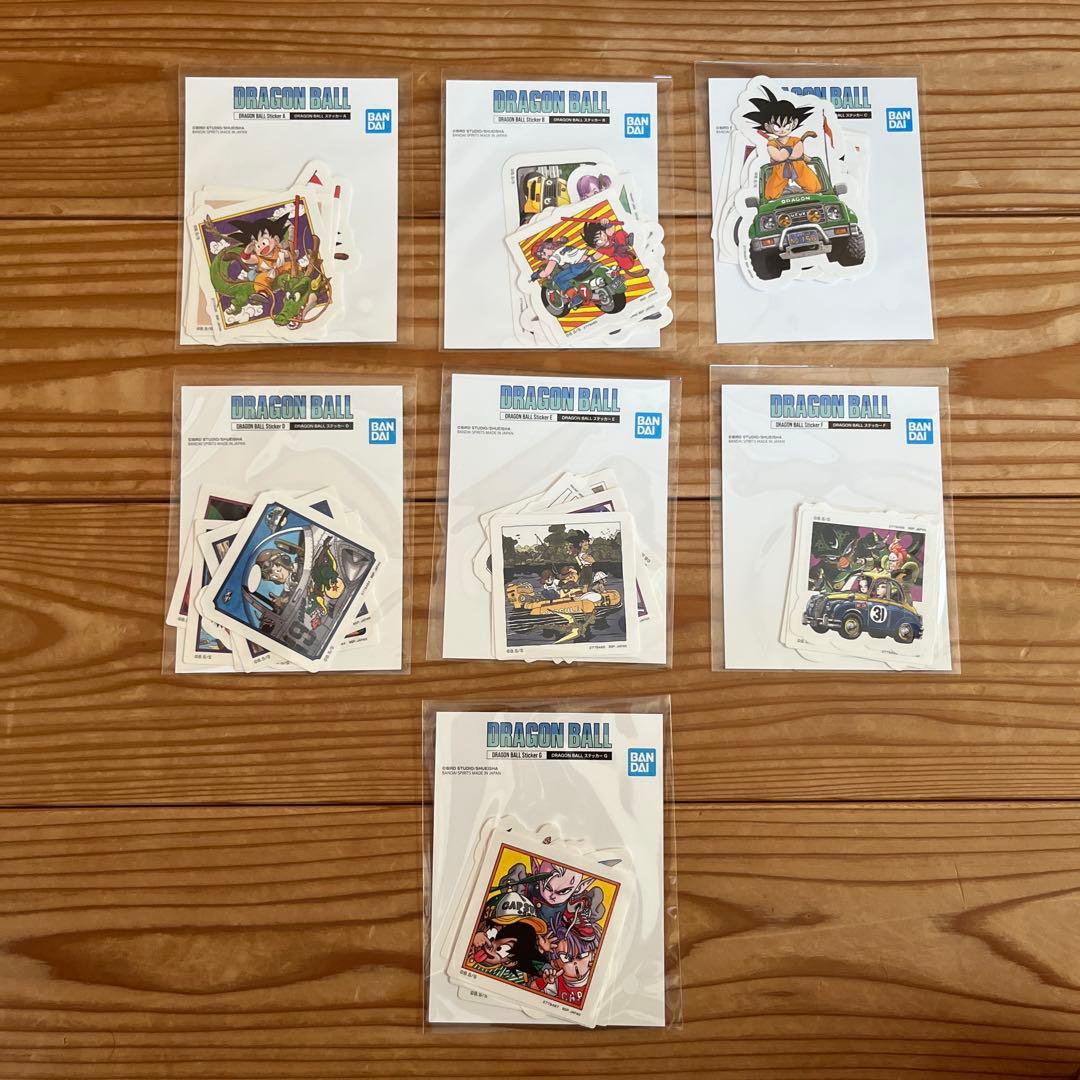プレミアムバンダイ　原作　ドラゴンボールステッカー　A〜G