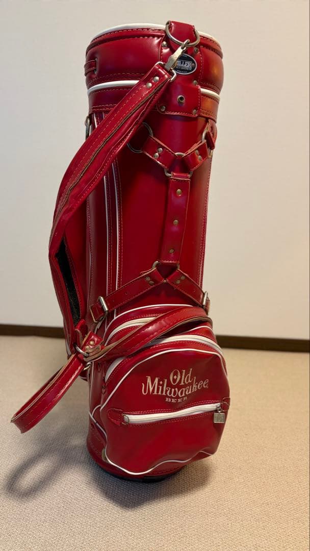 ビンテージ Old Milwaukee キャディバッグ 赤