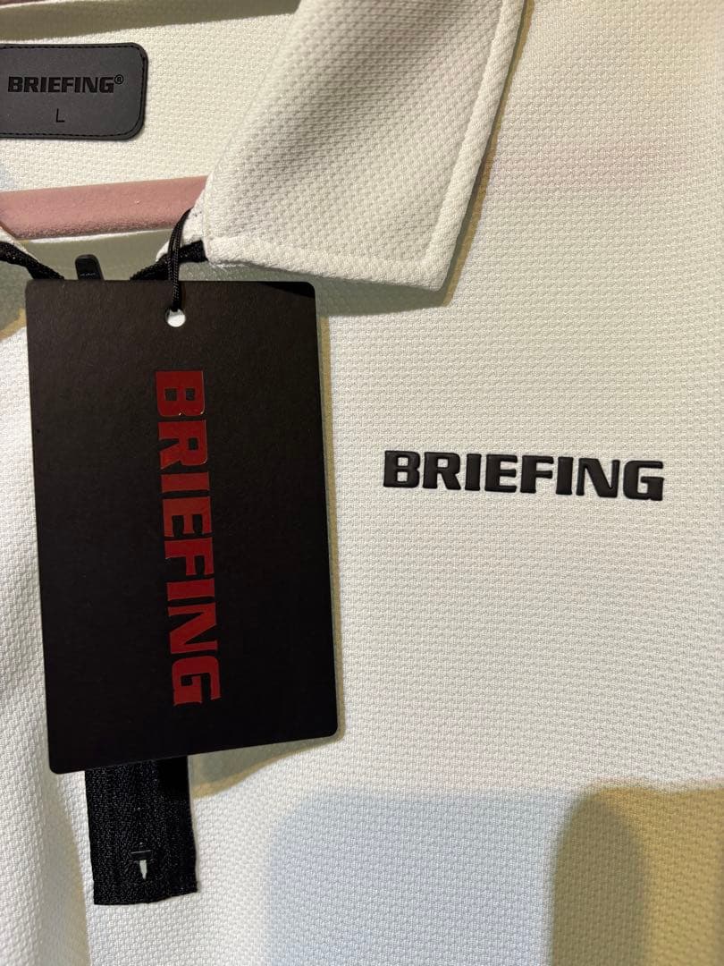 【新品】ブリーフィングレディースサイズL 長袖ZIP SHIRT ホワイト