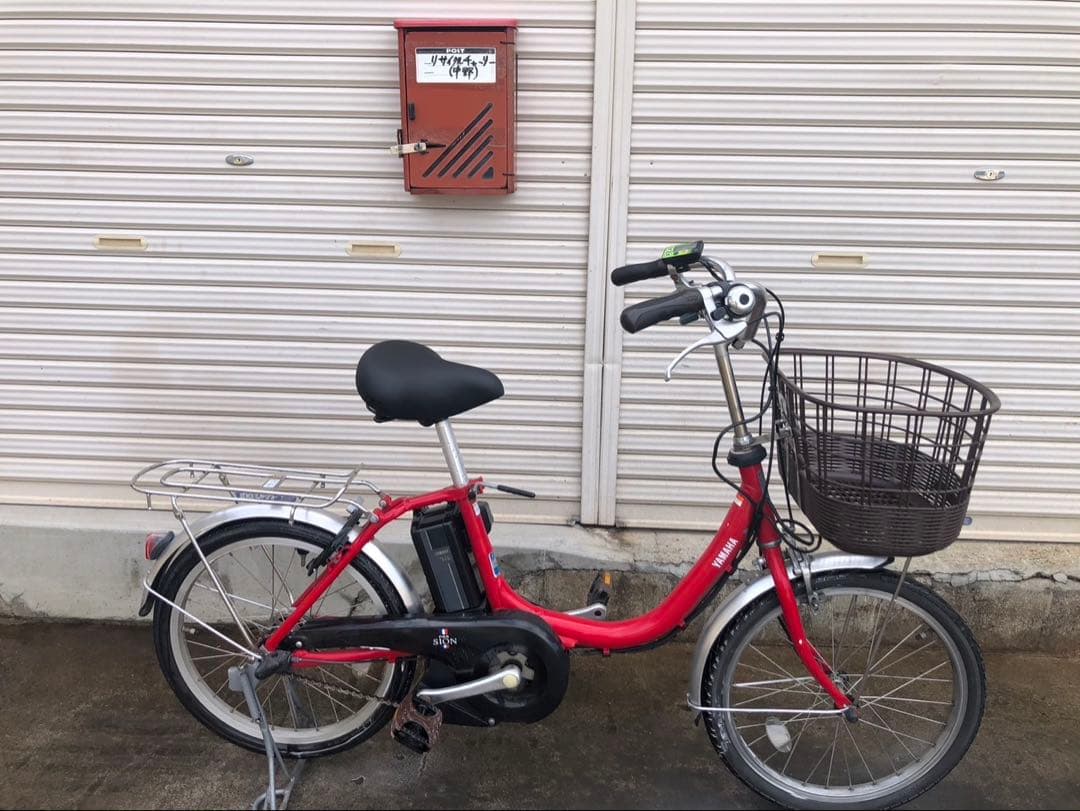 ヤマハ最新機種電動アシスト自転車pas sion20インチレッドアルミボディー