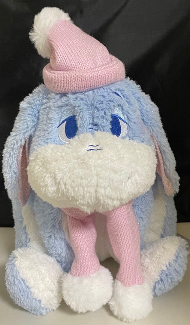 イーヨー ぬいぐるみ　ピンク×ブルー Winter shiny color