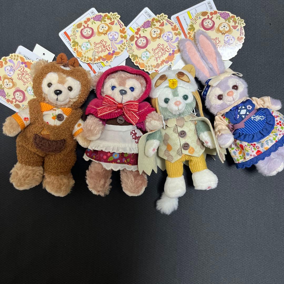 秋のぼうけん　ぬいぐるみバッジ4体セット