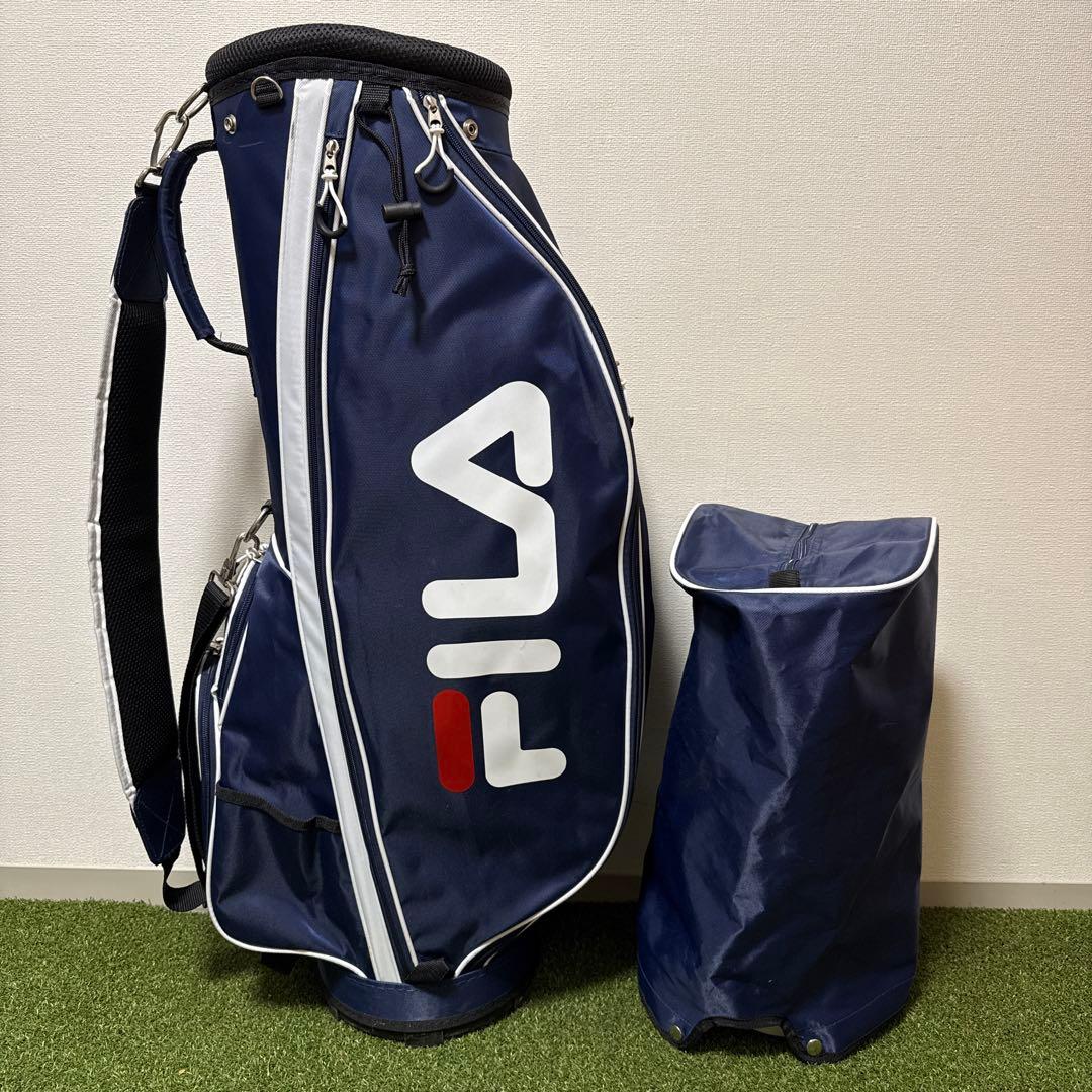 美品 FILA フィラ キャディバッグ 8型 46インチ対応 約2.5kg