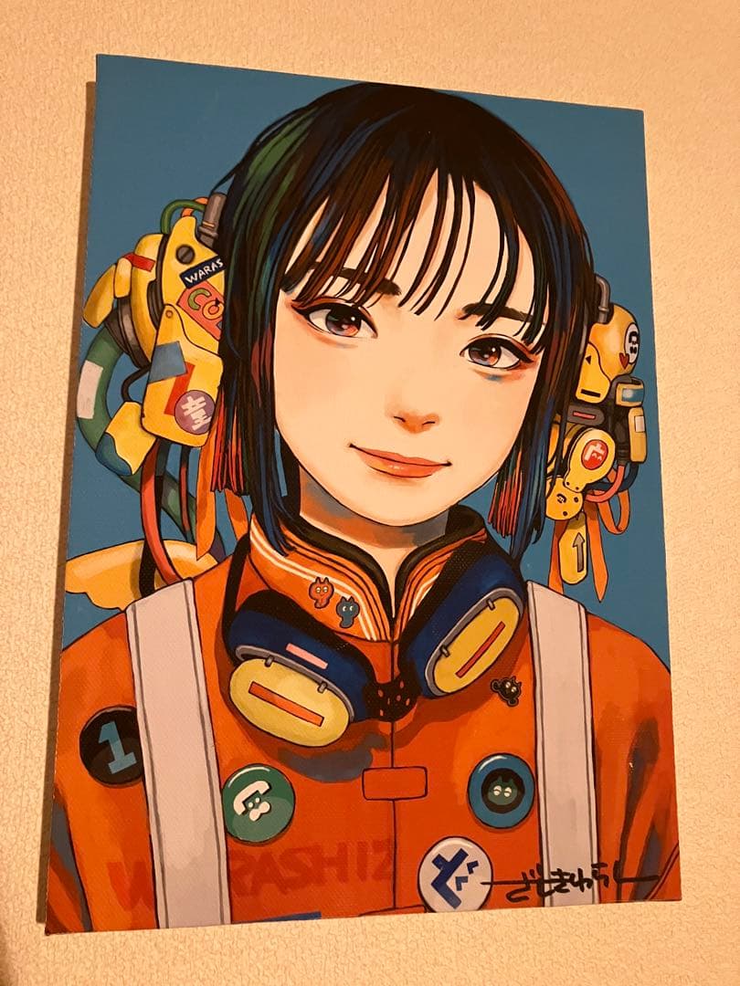 ざしきわらし　キャンバスプリント作品　サイン入り