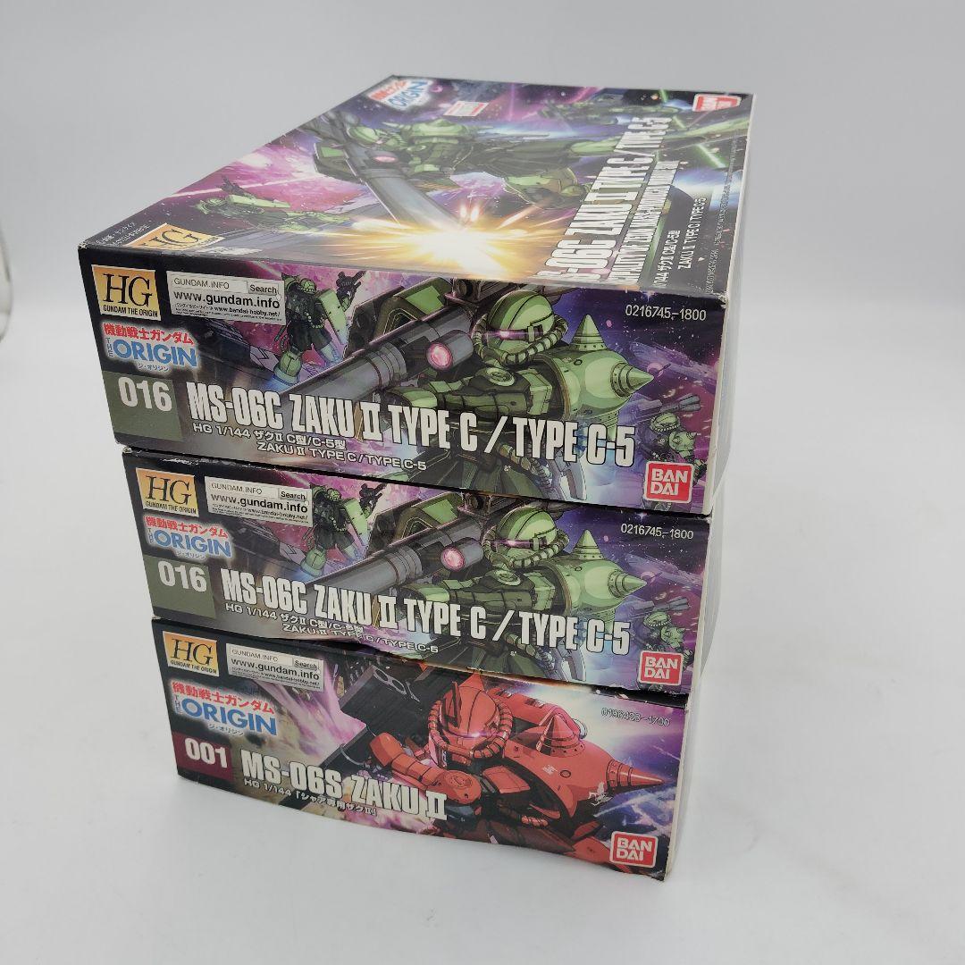 バンダイ HG 機動戦士ガンダムTHE ORIGIN 3点②(シャアザク、他)