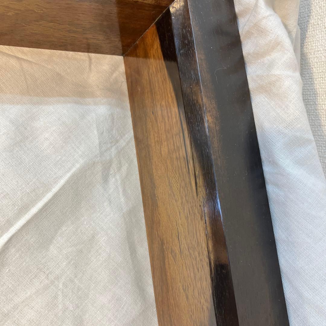 茶道具　炉縁　縞柿蒔絵　萩井好斎作　共箱　50 万(税抜)購入　S38RF