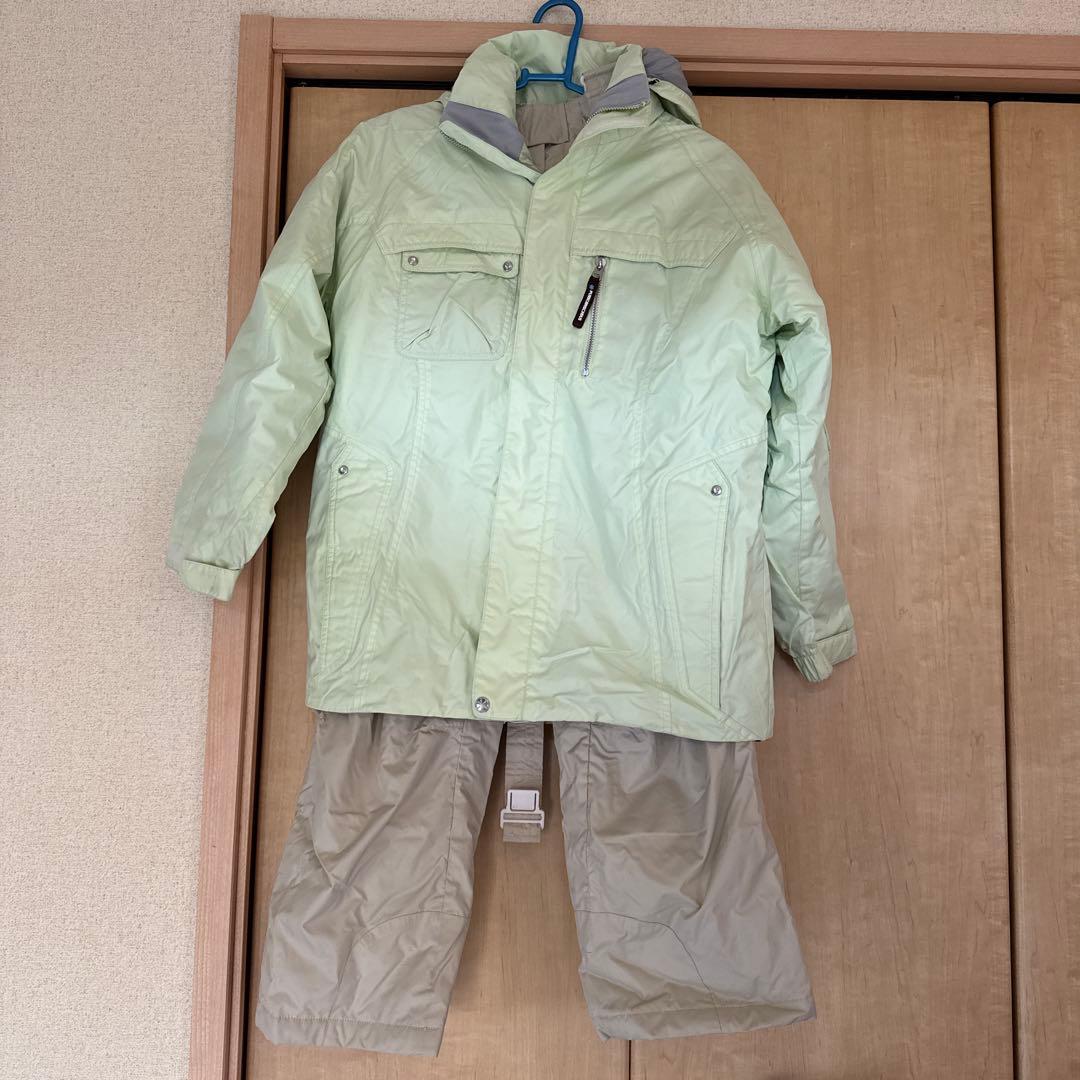 美品　 スノーボードウェア上下セット 160Y 薄緑