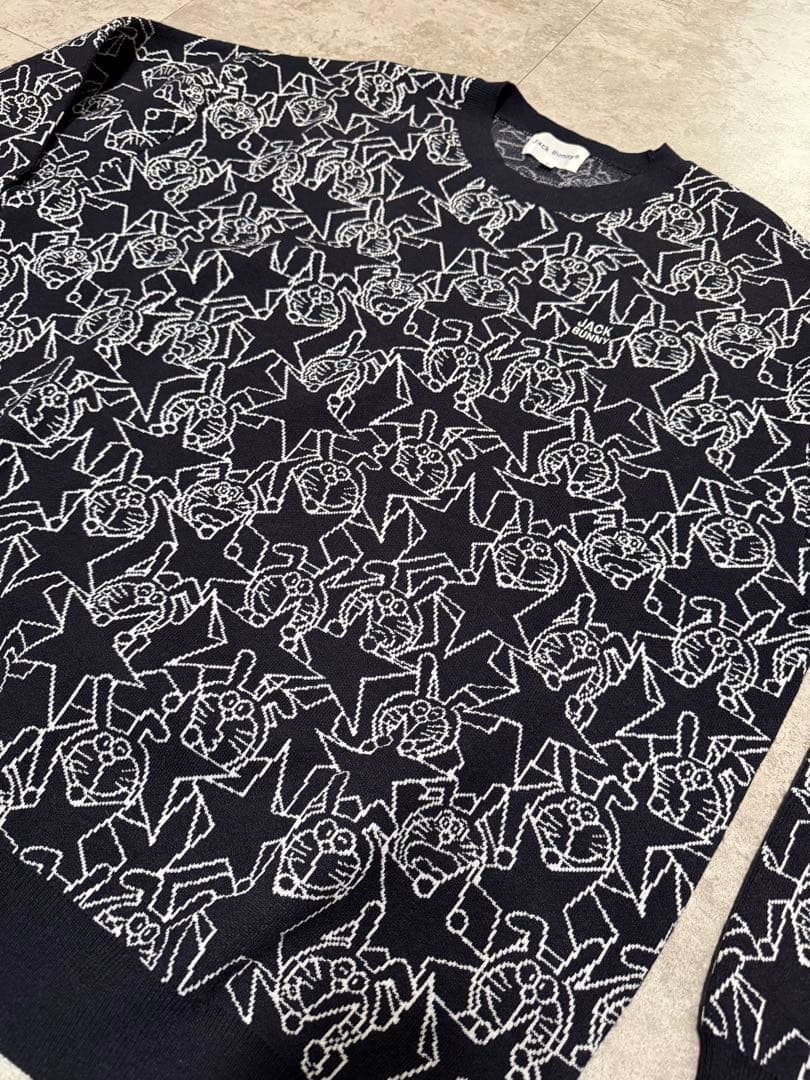 JACK BUNNY ジャックバニー ドラえもん ネイビー ニット golf