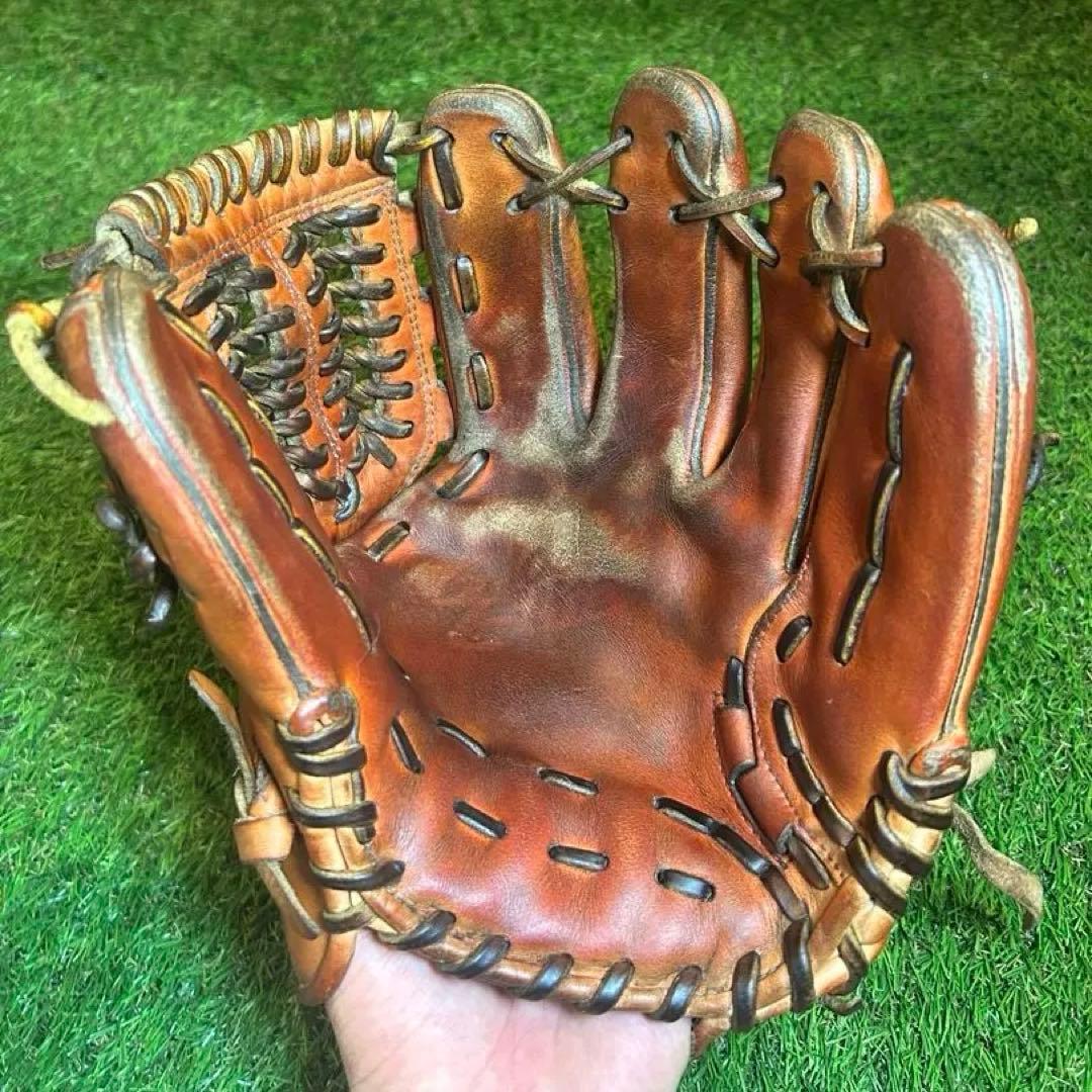 【良型即戦力】『MIZUNO（グローバルエリート）』軟式野球グローブ オレンジ