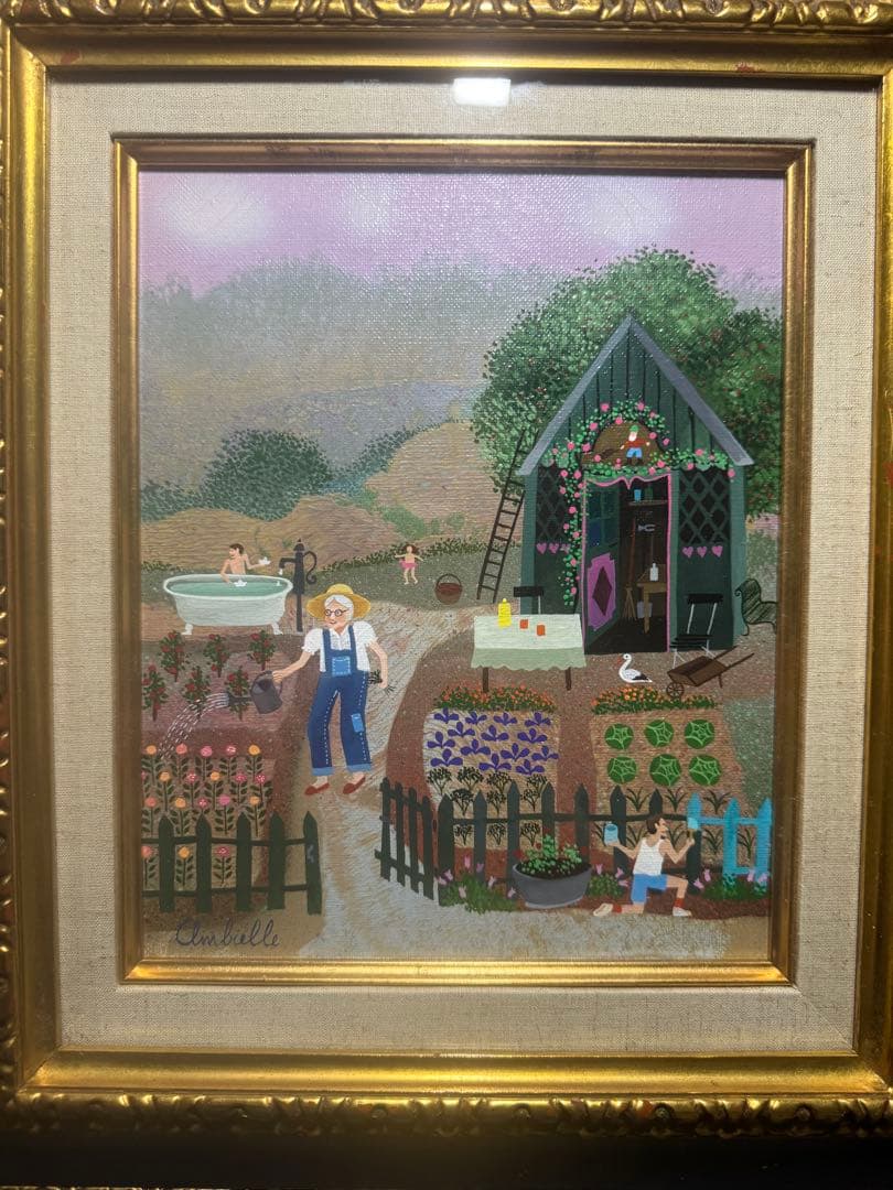 アンビエール　油絵　1点もの