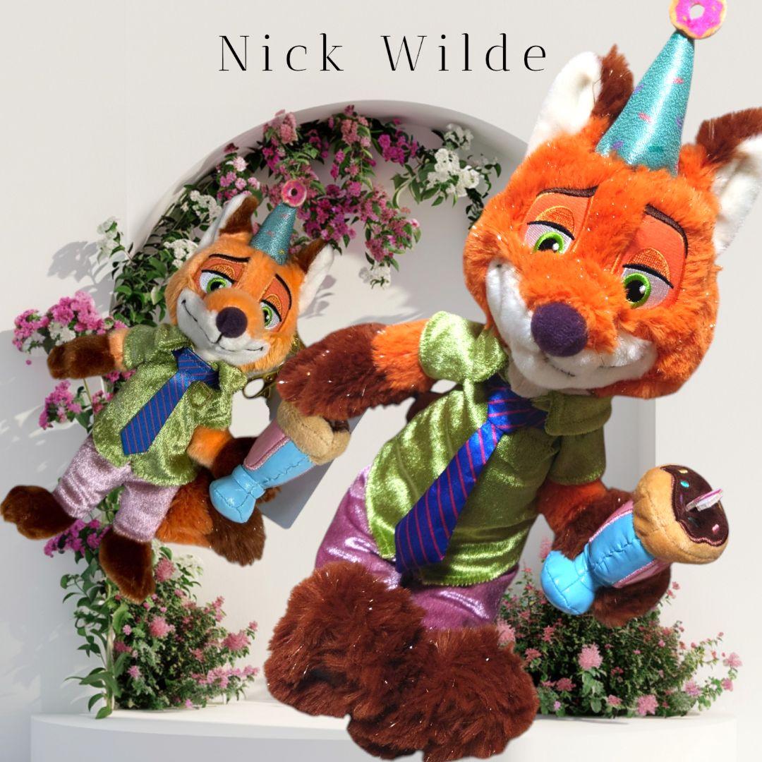 ディズニーストア ズートピア ニックワイルド ぬいぐるみ、ぬいぐるみキーチェーン