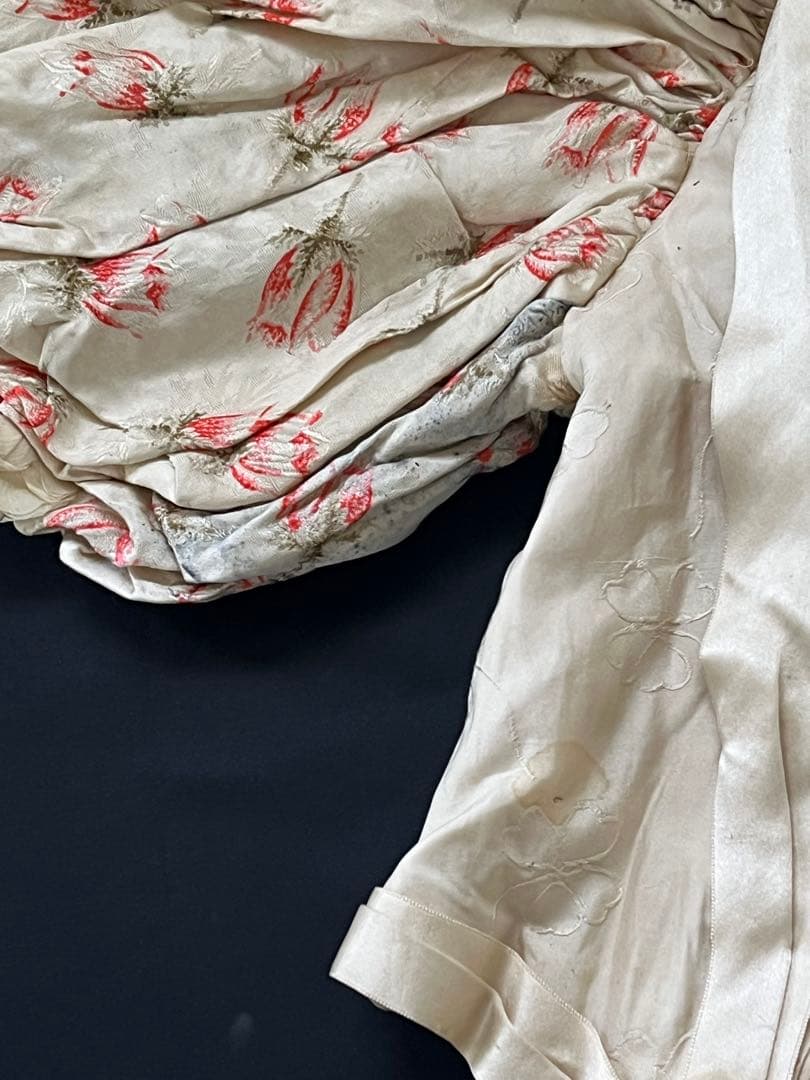 アンティークヴィクトリアン シルクサテンボディスリボンドレスマネキントルソー