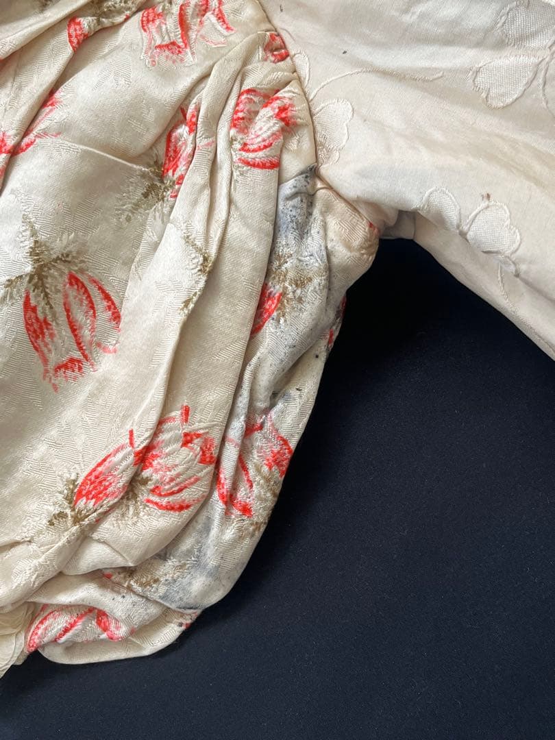 アンティークヴィクトリアン シルクサテンボディスリボンドレスマネキントルソー