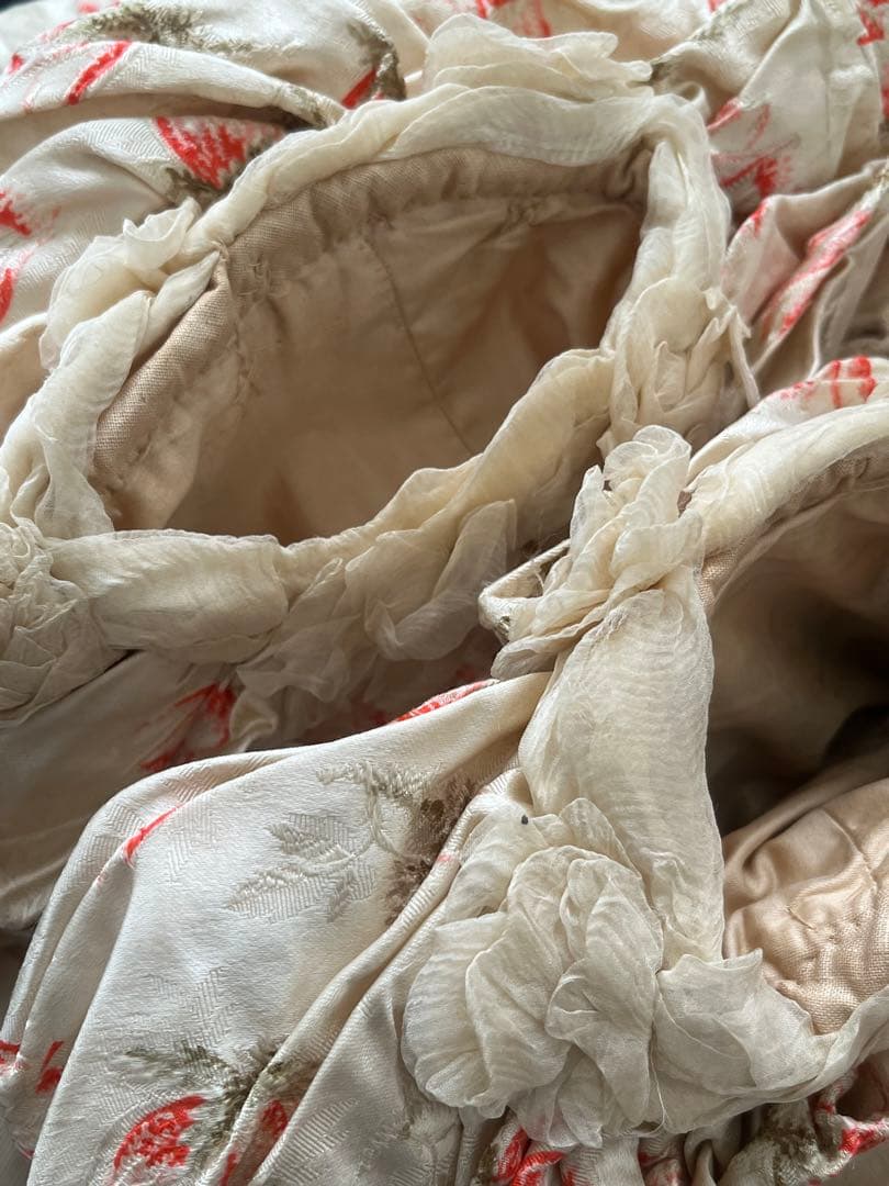 アンティークヴィクトリアン シルクサテンボディスリボンドレスマネキントルソー