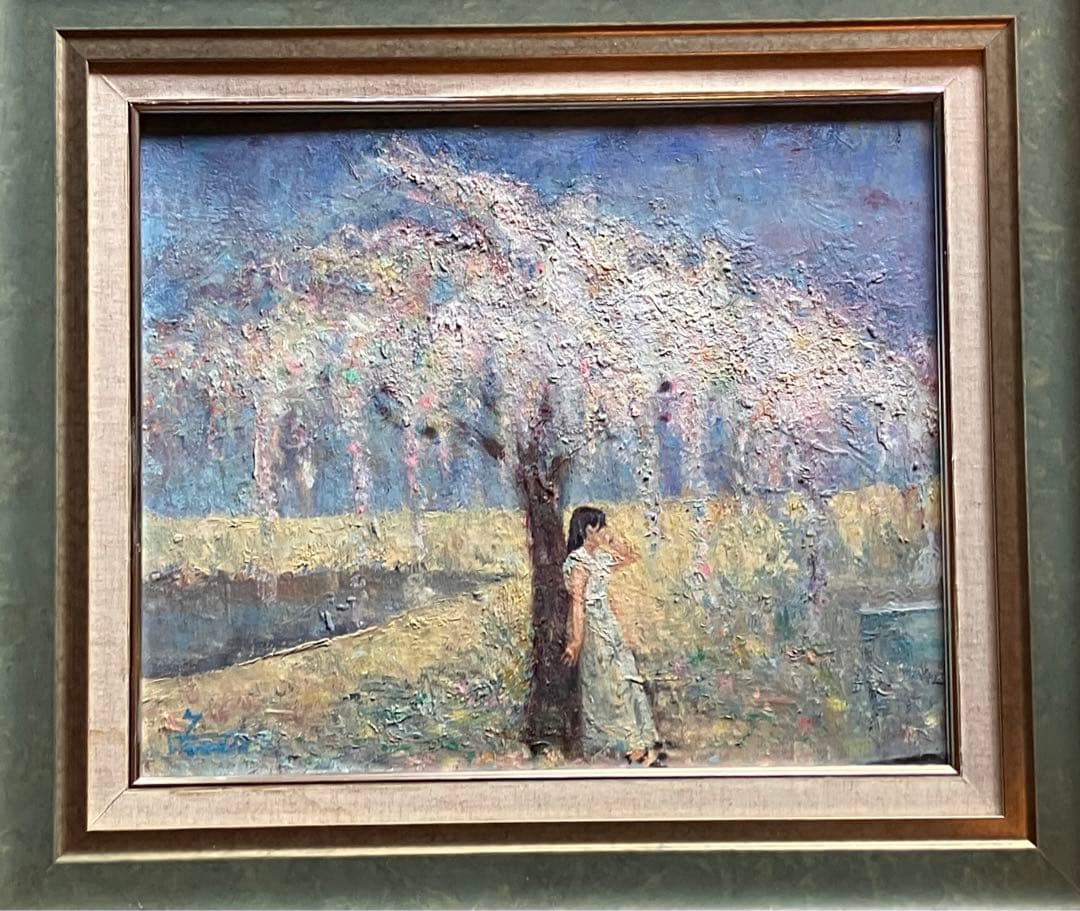 油彩画　夕刻F8