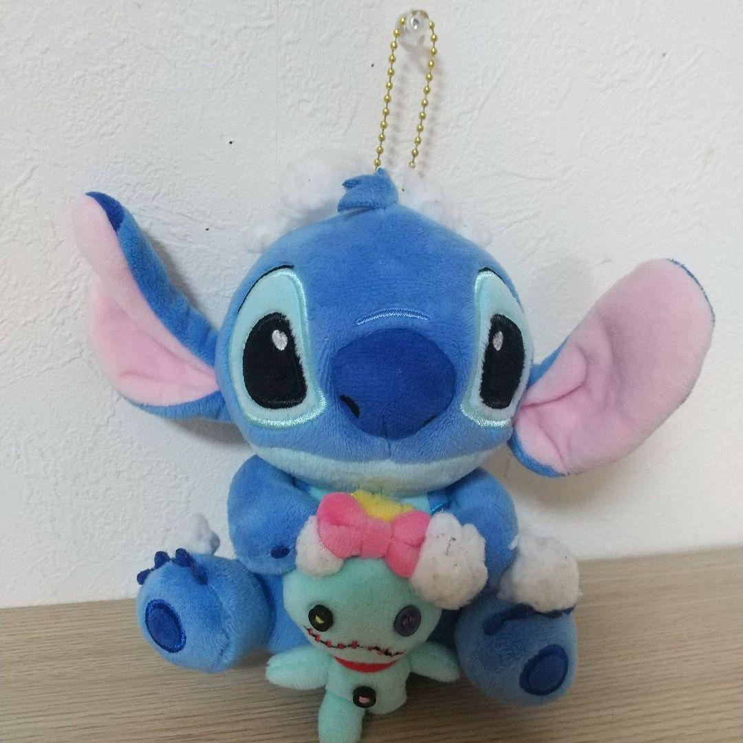 ディズニーストア　スティッチ＆スクランプ　ぬいぐるみ　泡　お風呂　マスコット