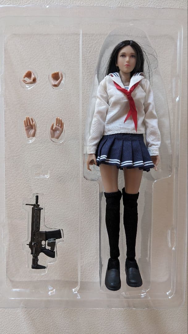 1/12スケールアクションフィギュア女子高生セーラー服