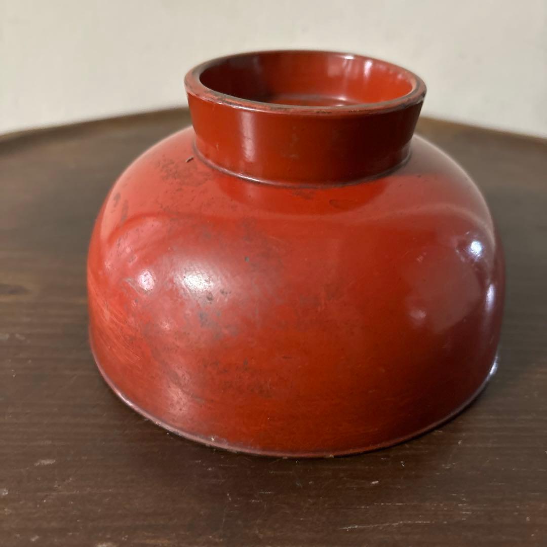 時代朱塗椀　根来.懐石.酒器.古道具.アンティーク.検:白洲正子.秦秀雄.李朝